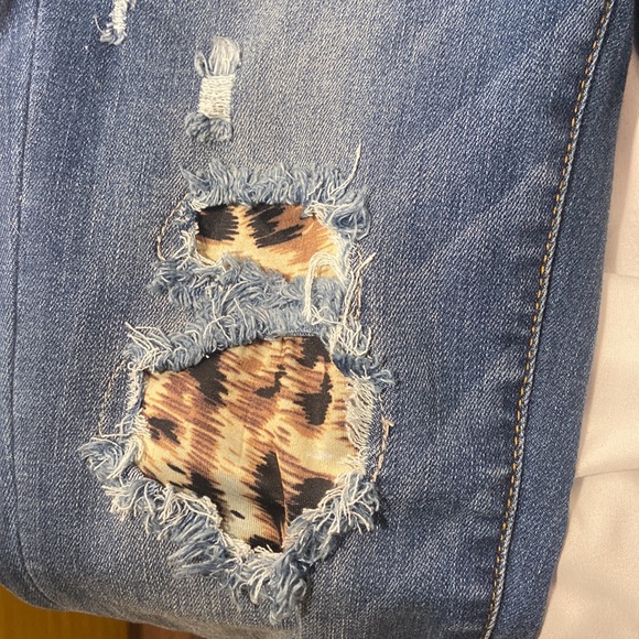 Judy Blue ripped leopard print. - Picture 6 of 9
